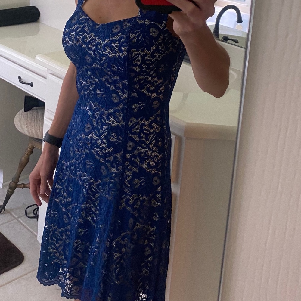 Filly Flair Lacey royal blue dress - Picture 2 of 6